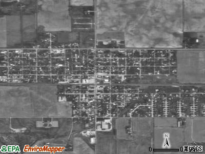 Parker City satellite photo by USGS