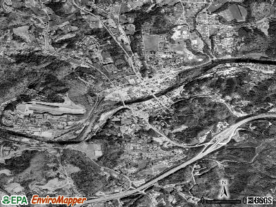 Bryson City satellite photo by USGS