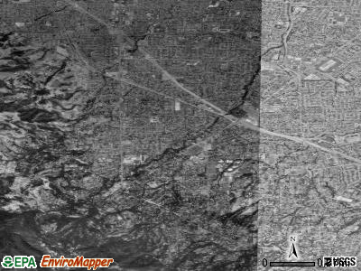 Saratoga satellite photo by USGS