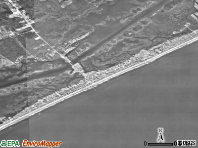 Surf City satellite photo by USGS