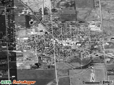 Brown City satellite photo by USGS