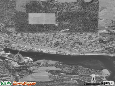 Thompson Falls satellite photo by USGS