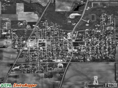 Chrisman satellite photo by USGS