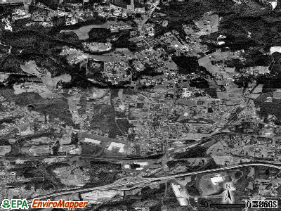 Rutherford College satellite photo by USGS
