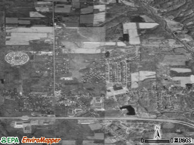 Brookfield Center satellite photo by USGS