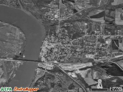 Glasgow satellite photo by USGS
