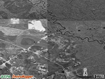 Deweyville satellite photo by USGS