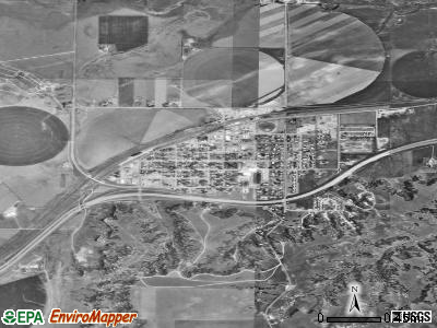Pine Bluffs satellite photo by USGS