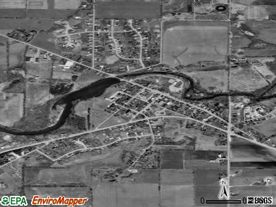Newburg satellite photo by USGS