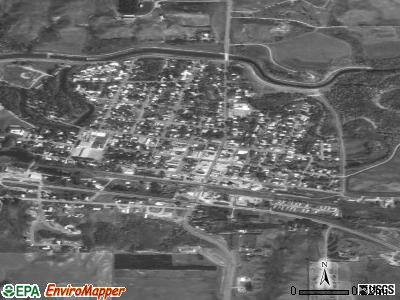 Velva satellite photo by USGS