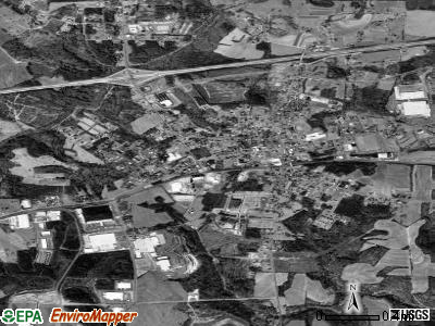 Claremont satellite photo by USGS