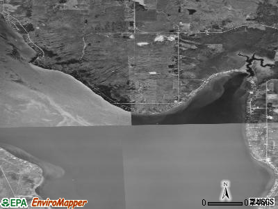 Hubbard Lake satellite photo by USGS