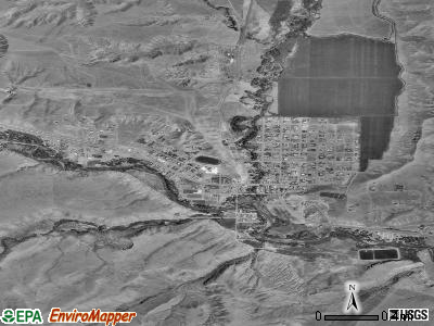 Dubois satellite photo by USGS