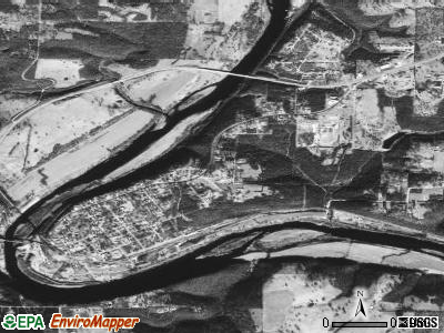 Cotter satellite photo by USGS