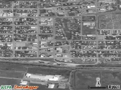 Poplar satellite photo by USGS