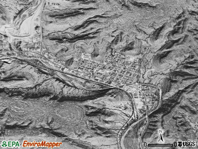 Sanderson satellite photo by USGS