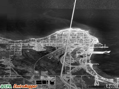 Mackinaw City satellite photo by USGS