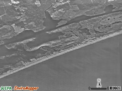 North Topsail Beach satellite photo by USGS
