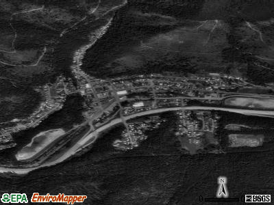 Mullan satellite photo by USGS