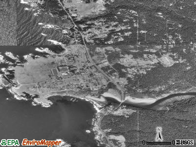 Mendocino satellite photo by USGS