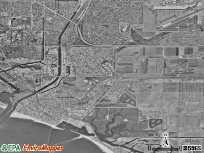 Seal Beach satellite photo by USGS