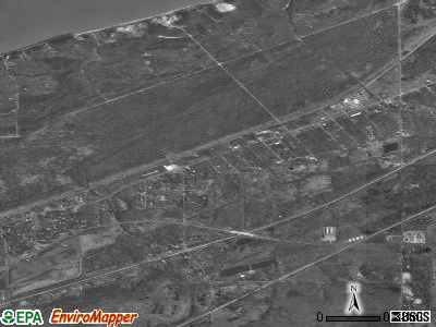 Town of Pines satellite photo by USGS