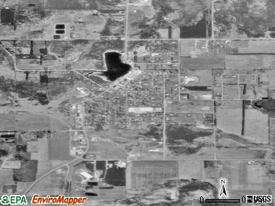 Wild Rose satellite photo by USGS