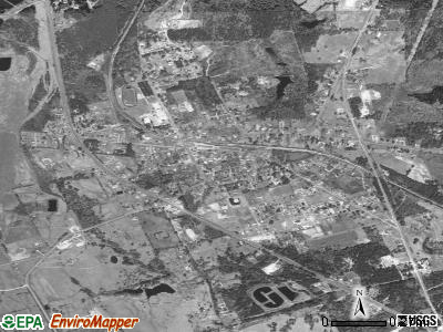 Beckville satellite photo by USGS