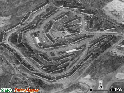 Pennsbury Village satellite photo by USGS