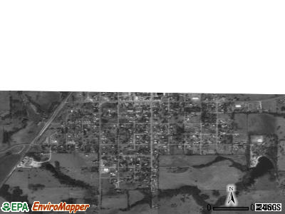 Roff satellite photo by USGS