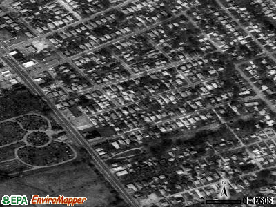 Parkway Village satellite photo by USGS