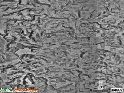 Rushford Village satellite photo by USGS