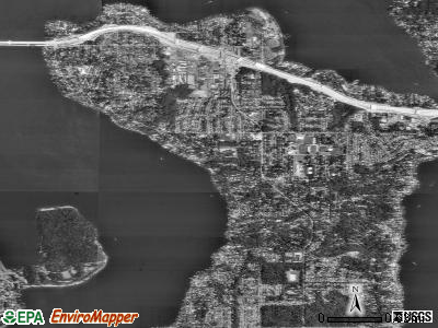 Mercer Island satellite photo by USGS