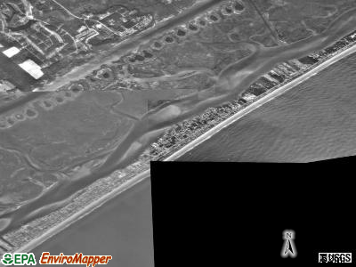 Topsail Beach satellite photo by USGS