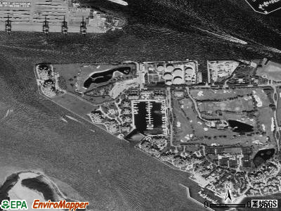Fisher Island satellite photo by USGS
