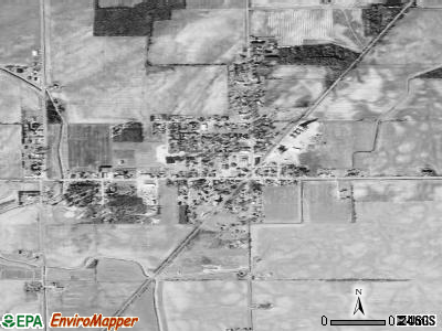 Akron satellite photo by USGS
