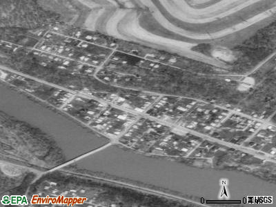 Dawson satellite photo by USGS