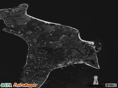 Centre Island satellite photo by USGS