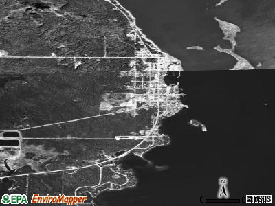 De Tour Village satellite photo by USGS
