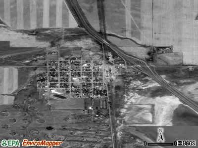 Sunburst satellite photo by USGS