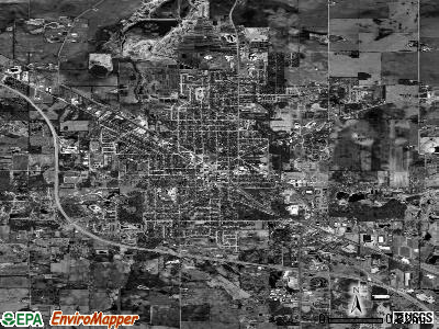 Woodstock satellite photo by USGS