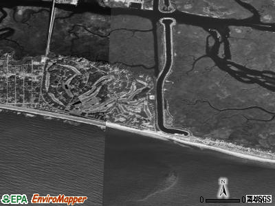 Caswell Beach satellite photo by USGS