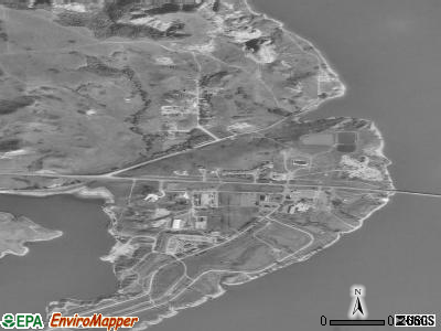 Four Bears Village satellite photo by USGS
