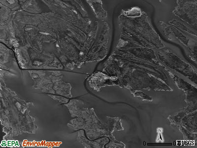 Smith Island satellite photo by USGS