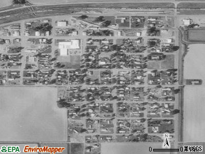Hysham satellite photo by USGS