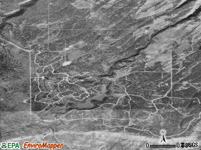 Loghill Village satellite photo by USGS