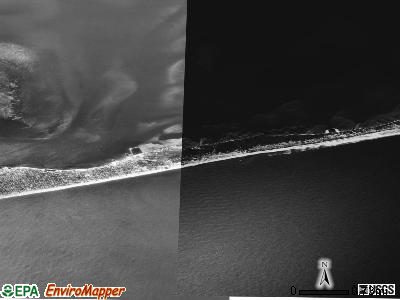 Fire Island satellite photo by USGS