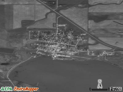 Powers Lake satellite photo by USGS