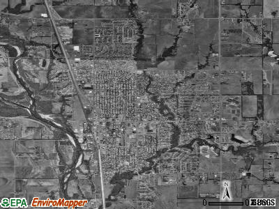 Derby satellite photo by USGS