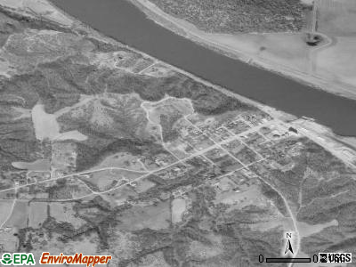 White Cloud satellite photo by USGS